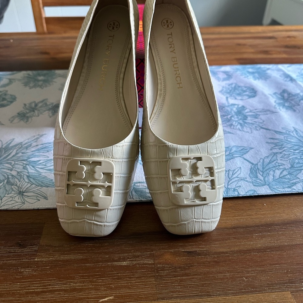 Tory Burch Georgia Ballet Flats - Cream